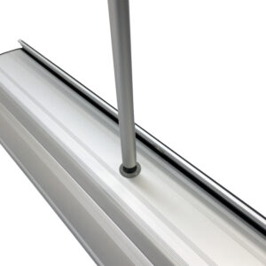 Roll-Up Duplo - Encaixe da vareta na base