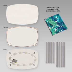 Balcão TexWave Retangular Led